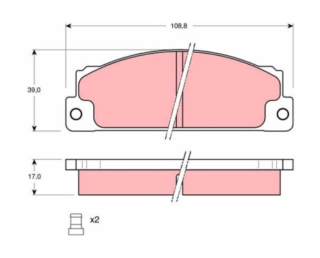 Brake Pad Set, disc brake GDB296 TRW