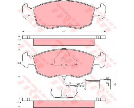 Brake Pad Set, disc brake GDB301 TRW