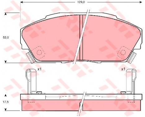 Brake Pad Set, disc brake GDB3034 TRW