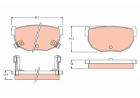 Brake Pad Set, disc brake GDB3052 TRW