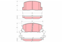 Brake Pad Set, disc brake GDB3058 TRW