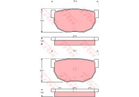 Brake Pad Set, disc brake GDB306 TRW