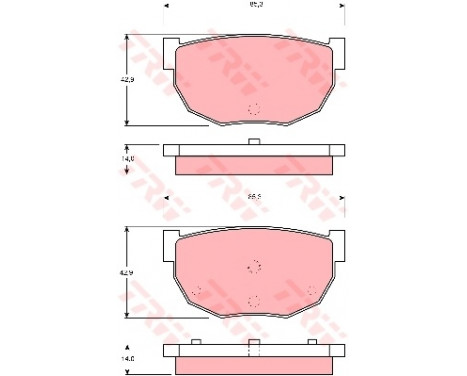 Brake Pad Set, disc brake GDB306 TRW