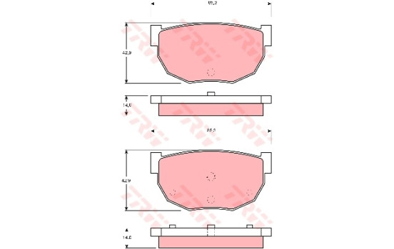 Brake Pad Set, disc brake GDB306 TRW