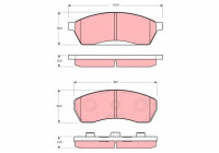 Brake Pad Set, disc brake GDB3068 TRW