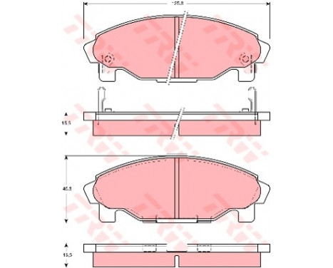 Brake Pad Set, disc brake GDB3071 TRW