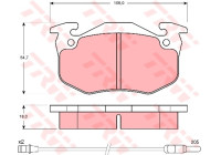 Brake Pad Set, disc brake GDB308 TRW