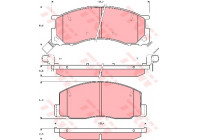 Brake Pad Set, disc brake GDB3086 TRW