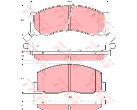 Brake Pad Set, disc brake GDB3086 TRW