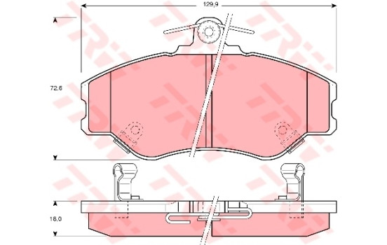 Brake Pad Set, disc brake GDB3089 TRW