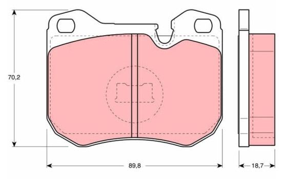 Brake Pad Set, disc brake GDB309 TRW, Image 2