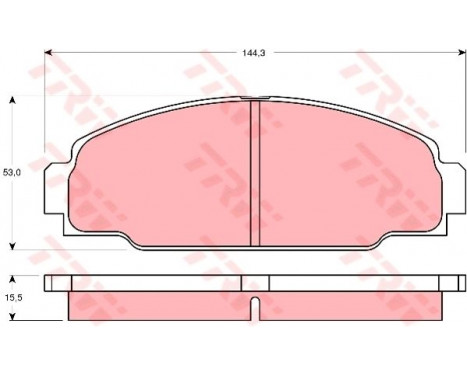 Brake Pad Set, disc brake GDB3090 TRW