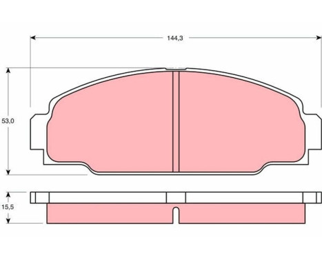 Brake Pad Set, disc brake GDB3090 TRW, Image 2