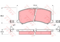 Brake Pad Set, disc brake GDB3091 TRW