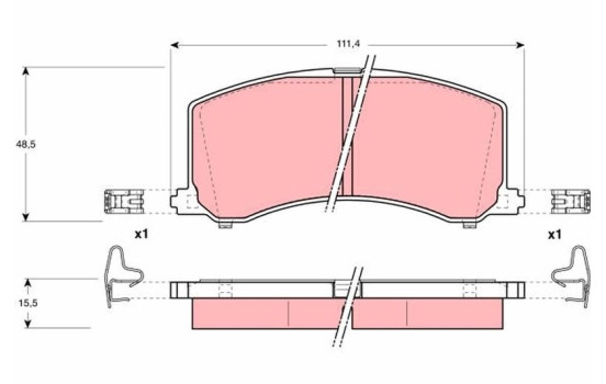 Brake Pad Set, disc brake GDB3091 TRW, Image 2