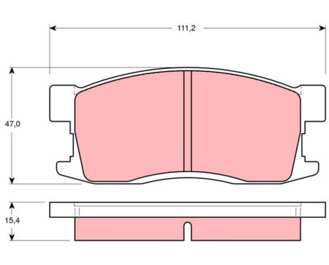 Brake Pad Set, disc brake GDB3094 TRW, Image 2