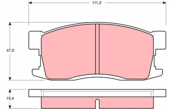 Brake Pad Set, disc brake GDB3094 TRW, Image 2