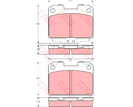 Brake Pad Set, disc brake GDB3104 TRW