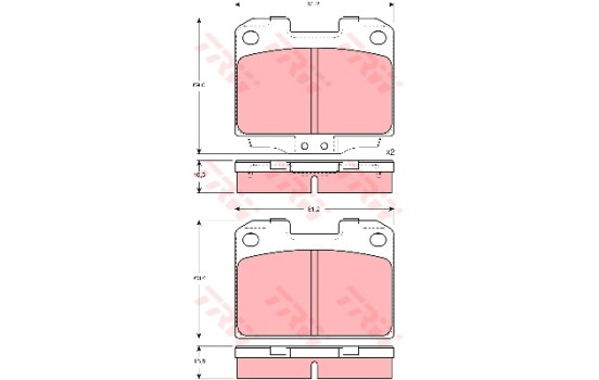 Brake Pad Set, disc brake GDB3104 TRW