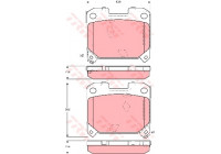 Brake Pad Set, disc brake GDB3105 TRW