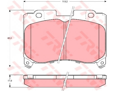 Brake Pad Set, disc brake GDB3106 TRW