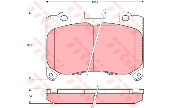 Brake Pad Set, disc brake GDB3106 TRW