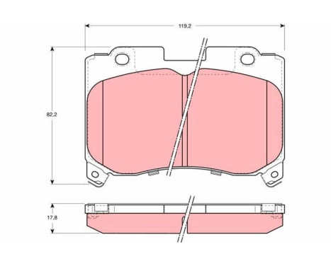 Brake Pad Set, disc brake GDB3106 TRW, Image 2