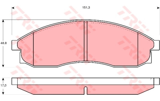 Brake Pad Set, disc brake GDB3107 TRW