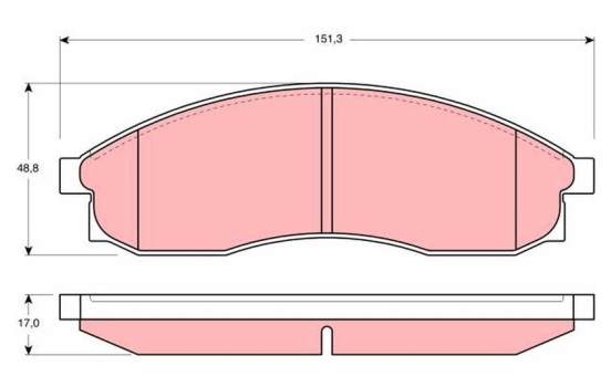 Brake Pad Set, disc brake GDB3107 TRW, Image 2