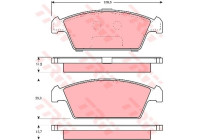 Brake Pad Set, disc brake GDB3108 TRW