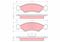 Brake Pad Set, disc brake GDB311 TRW