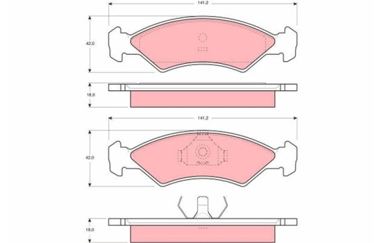 Brake Pad Set, disc brake GDB311 TRW