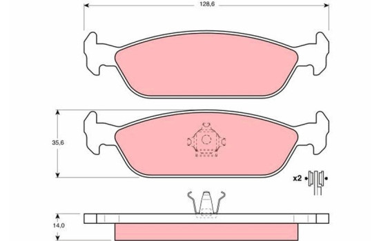 Brake Pad Set, disc brake GDB3112 TRW