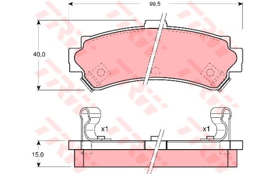Brake Pad Set, disc brake GDB3115 TRW