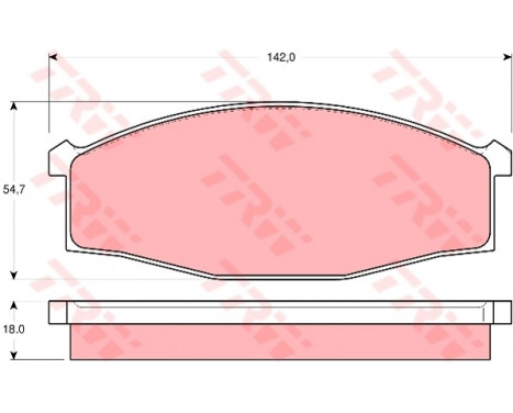 Brake Pad Set, disc brake GDB3117 TRW