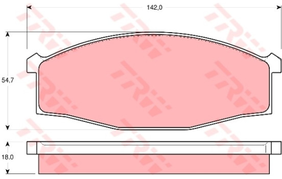 Brake Pad Set, disc brake GDB3117 TRW
