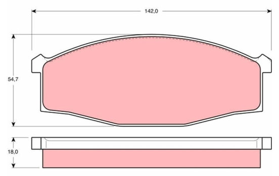Brake Pad Set, disc brake GDB3117 TRW, Image 2