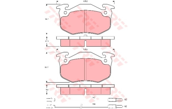 Brake Pad Set, disc brake GDB313 TRW