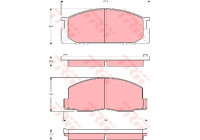 Brake Pad Set, disc brake GDB3130 TRW