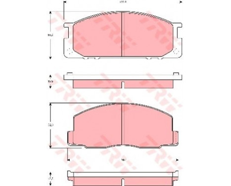 Brake Pad Set, disc brake GDB3130 TRW