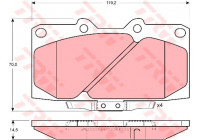 Brake Pad Set, disc brake GDB3131 TRW