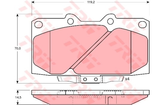 Brake Pad Set, disc brake GDB3131 TRW