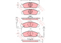 Brake Pad Set, disc brake GDB3134 TRW