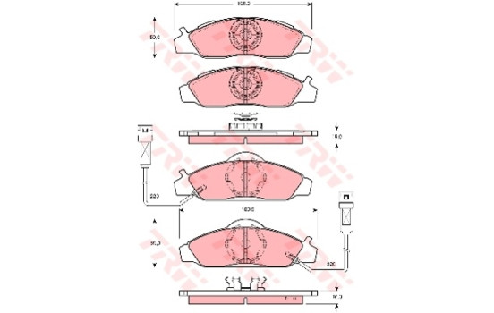 Brake Pad Set, disc brake GDB3134 TRW