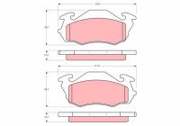 Brake Pad Set, disc brake GDB3136 TRW