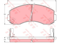 Brake Pad Set, disc brake GDB3145 TRW