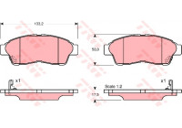 Brake Pad Set, disc brake GDB3147 TRW