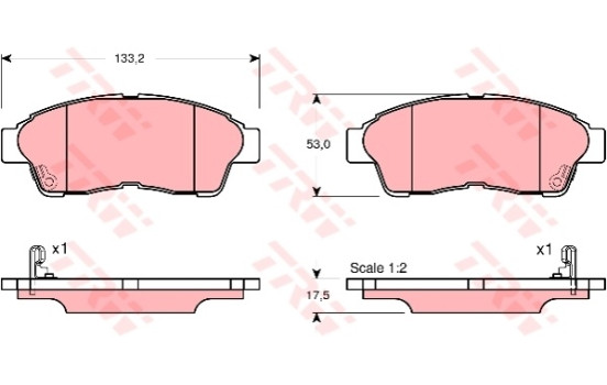 Brake Pad Set, disc brake GDB3147 TRW