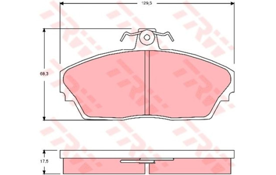 Brake Pad Set, disc brake GDB3148 TRW