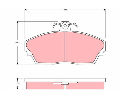 Brake Pad Set, disc brake GDB3148 TRW, Image 2